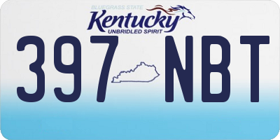 KY license plate 397NBT