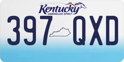 KY license plate 397QXD