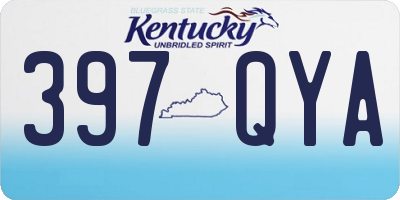 KY license plate 397QYA