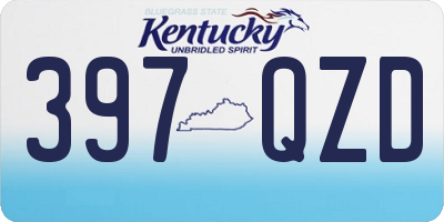 KY license plate 397QZD