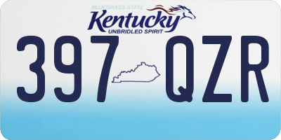 KY license plate 397QZR