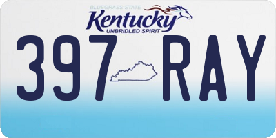 KY license plate 397RAY