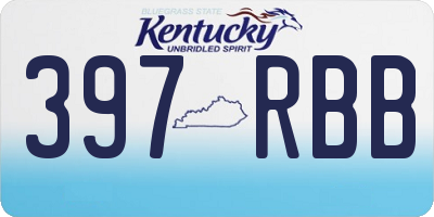 KY license plate 397RBB