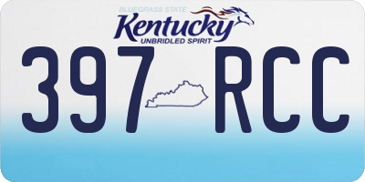 KY license plate 397RCC