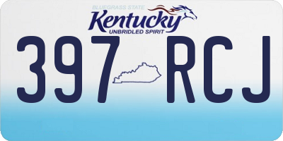 KY license plate 397RCJ