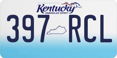 KY license plate 397RCL