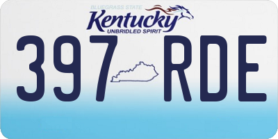 KY license plate 397RDE