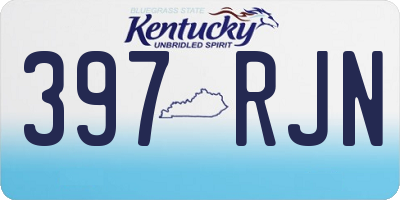 KY license plate 397RJN