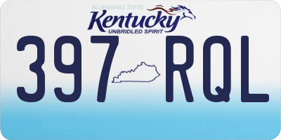 KY license plate 397RQL