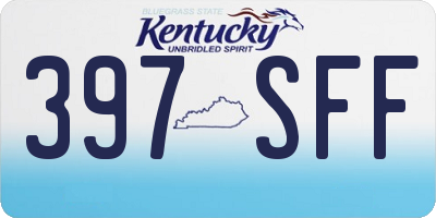 KY license plate 397SFF