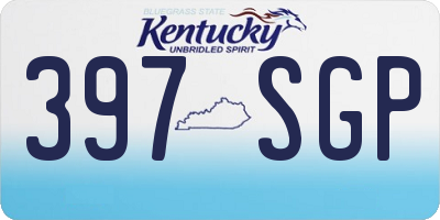 KY license plate 397SGP
