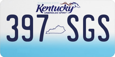 KY license plate 397SGS
