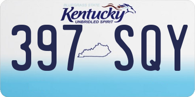 KY license plate 397SQY