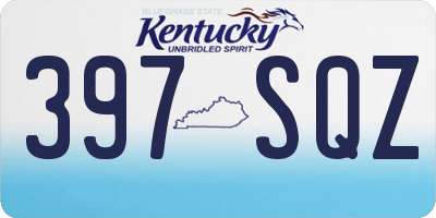 KY license plate 397SQZ