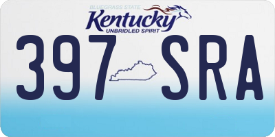 KY license plate 397SRA