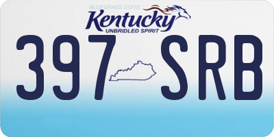 KY license plate 397SRB