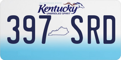 KY license plate 397SRD