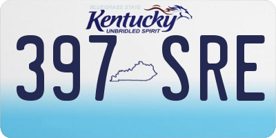 KY license plate 397SRE