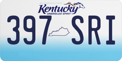 KY license plate 397SRI