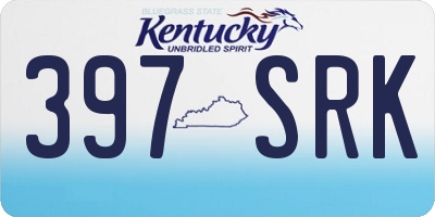 KY license plate 397SRK
