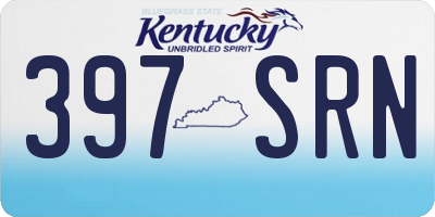 KY license plate 397SRN
