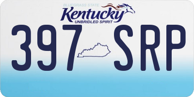 KY license plate 397SRP
