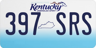 KY license plate 397SRS