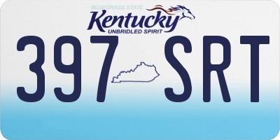 KY license plate 397SRT