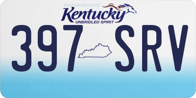 KY license plate 397SRV
