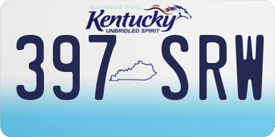 KY license plate 397SRW