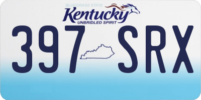 KY license plate 397SRX