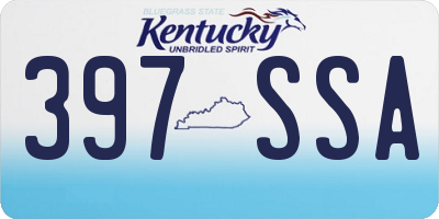 KY license plate 397SSA