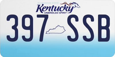 KY license plate 397SSB