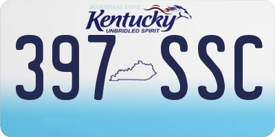 KY license plate 397SSC