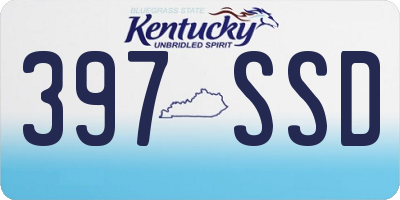 KY license plate 397SSD