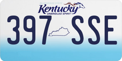 KY license plate 397SSE