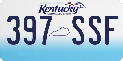 KY license plate 397SSF