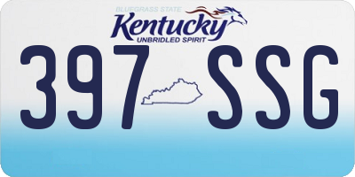 KY license plate 397SSG