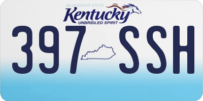 KY license plate 397SSH