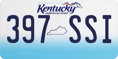 KY license plate 397SSI