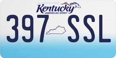 KY license plate 397SSL