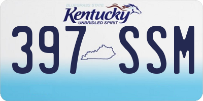 KY license plate 397SSM