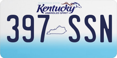 KY license plate 397SSN