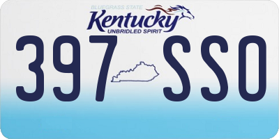 KY license plate 397SSO