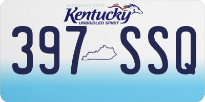 KY license plate 397SSQ