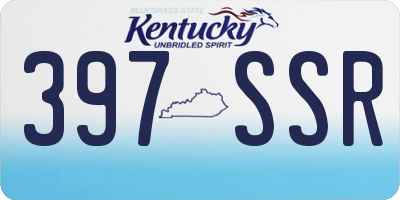 KY license plate 397SSR
