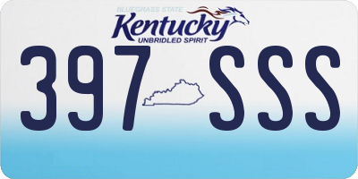 KY license plate 397SSS