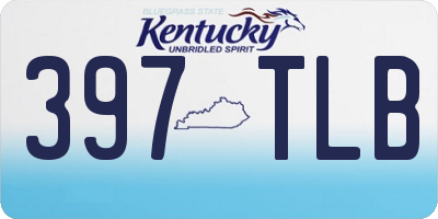 KY license plate 397TLB