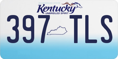 KY license plate 397TLS