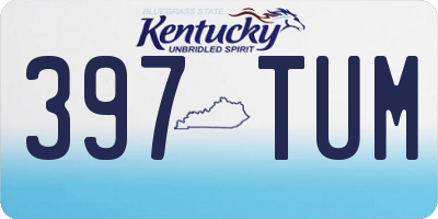 KY license plate 397TUM
